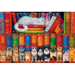 Puzzle 1000 pièces Chat de bibliothèque