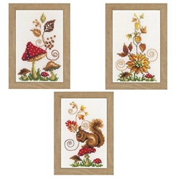 Set de 3 miniatures idylle d'automne