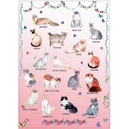Puzzle 1000 pièces Races de chats