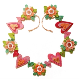 Kit couture déco en feutrine guirlande de fleurs