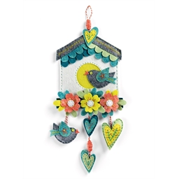 Kit couture déco en feutrine nichoir fleuri