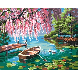 Peinture par numéros Floraison sur le lac