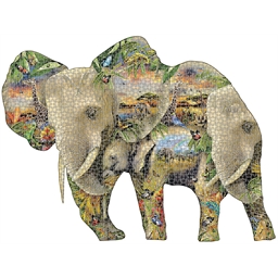 Puzzle 1000 pièces forme elephant Elephant