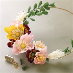 Kit couronne de fleurs en papier crépon