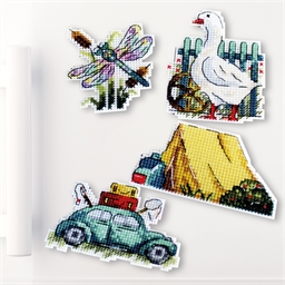 Lot de 4 magnets à broder