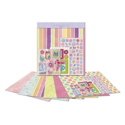 Set de papier scrapbooking coloris pastel