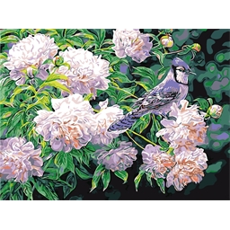 Peinture par numéros L'oiseau et les fleurs