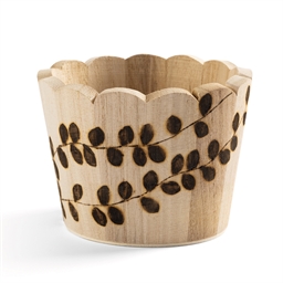 Cache pot ou bac ovale en bois