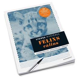 Coloriage lignes mystères Félins câlins