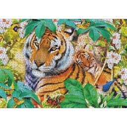 Puzzle 1500 pièces Dans l'ombre du tigre