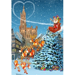 Puzzle 1000 pièces Cathédrale Strasbourg Noël