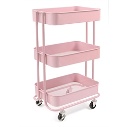 Chariot de rangement rose