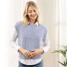 Modèle tricot Shetland pull sans manche n°2