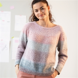 Modèle tricot Pastello pull col rond n°3