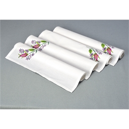 Linge de table lavande et roses