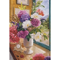 Puzzle 1000 pièces Bouquet d'hortensias