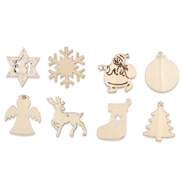 Set de 16 figurines de Noël à colorier