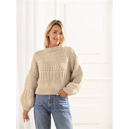 Modèle tricot E. Super Chunky pull manches longues n°1
