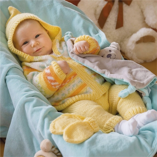 Kit veste, pantalon et moufles bébé Baby Color