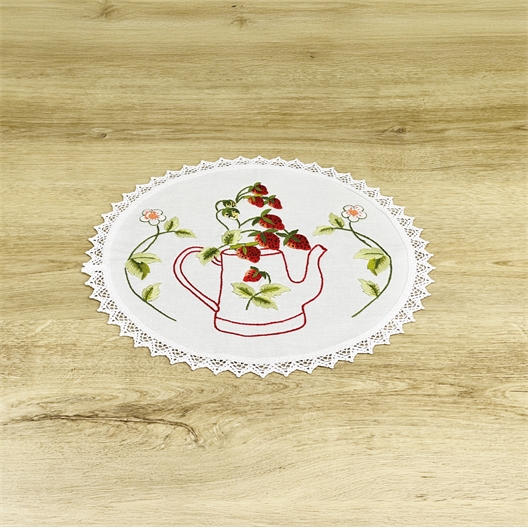 Lot de 2 sets de table à broder Fraises