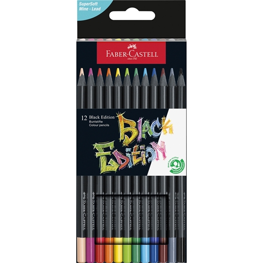 Boîte de 12 crayons Black Edition Faber-Castell