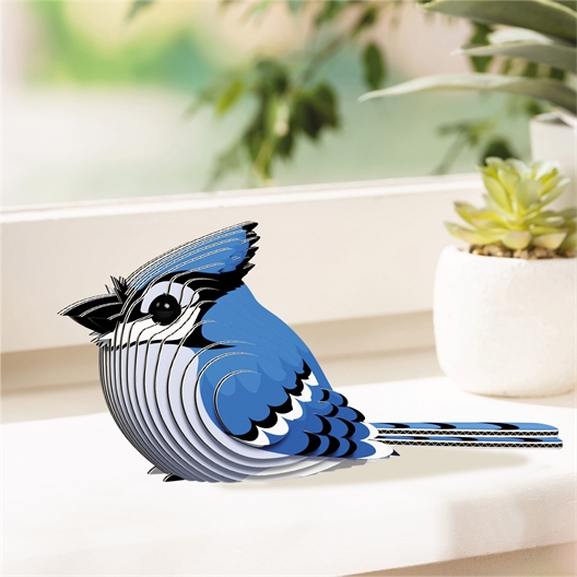 Puzzle animal 3D en carton Geai bleu