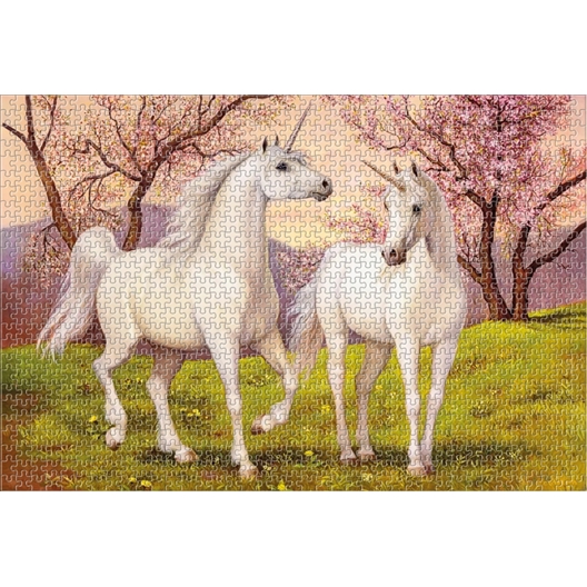 Puzzle 1000 pièces Licornes amoureuses
