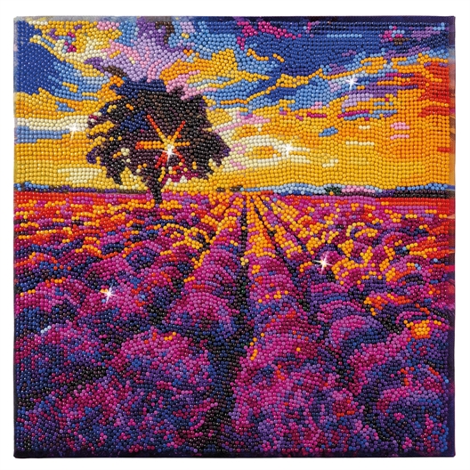 Kit tableau broderie diamant Lavande