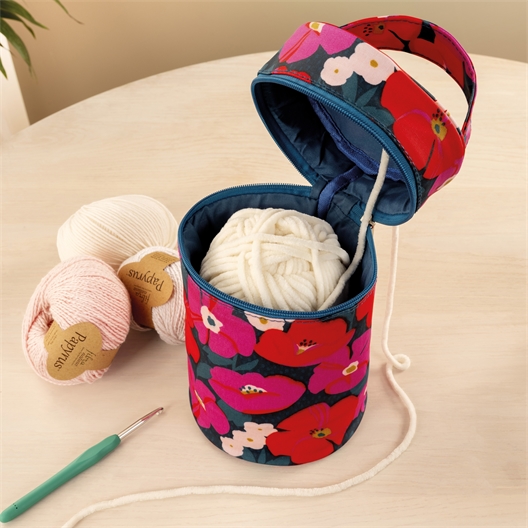 Sac à pelote ou à ouvrage fleurs