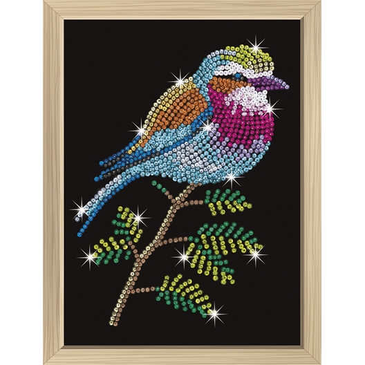 Kit sequins avec cadre Oiseau