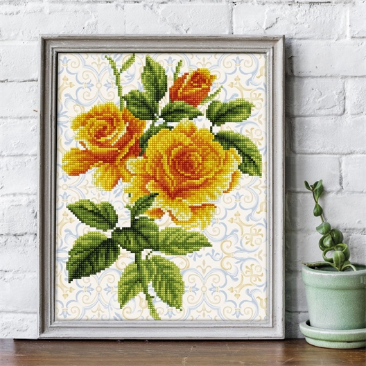 Kit broderie diamant Roses jaunes