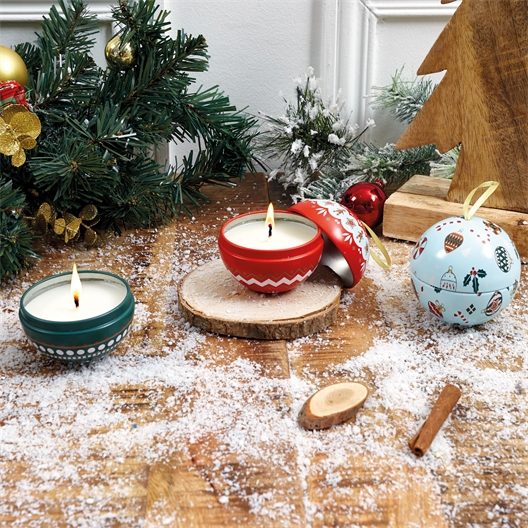 Bougie boule de Noël