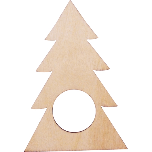 Lot de 4 ronds de serviette Sapin bois