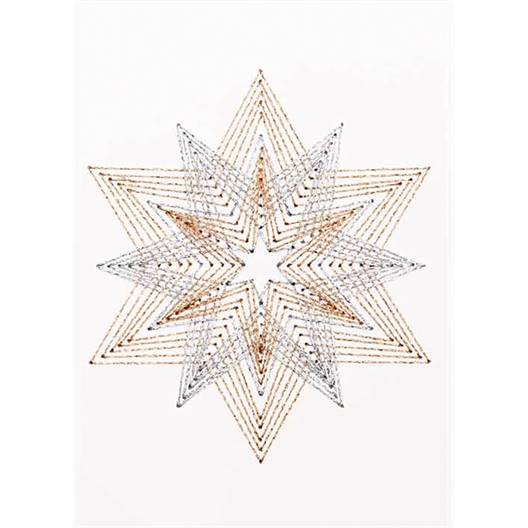 Set de 6 cartes à broder Noël doré