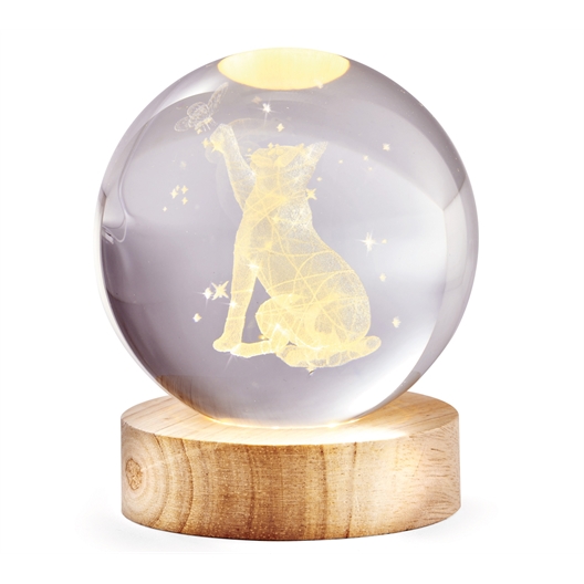 Lampe globe chat