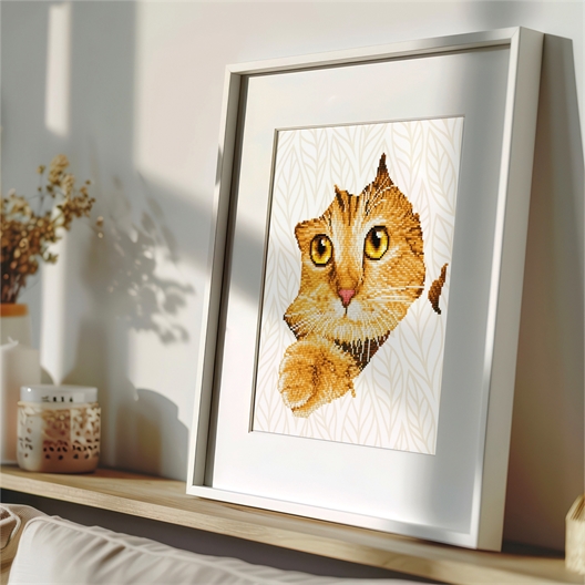 Kit broderie diamant Coup d'oeil du chat