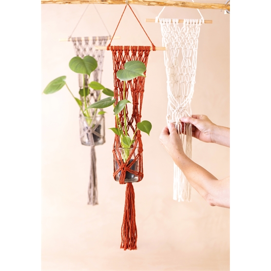 Kit suspensions pour plantes en macramé