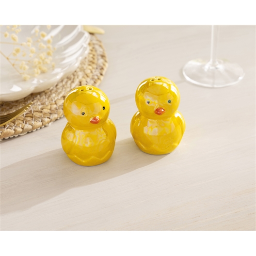 Saliere - poivrière poussin en céramique