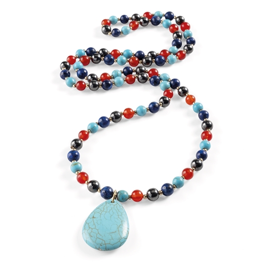 Collier pierres naturelles magnétiques