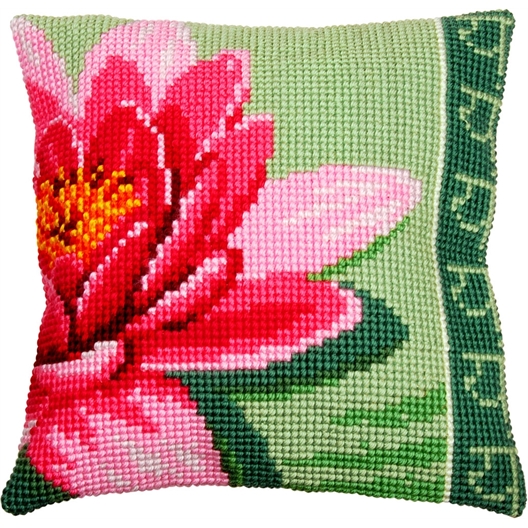 Kit coussin canevas Lotus Rose