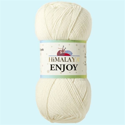 Fil a tricoter enjoy ecru Ecru