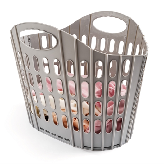 Panier à linge pliable gris