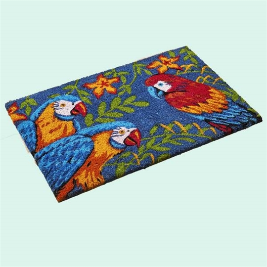 Tapis coco perroquet