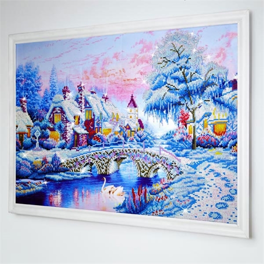 Perles à coller Village enneigé