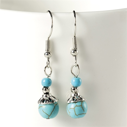 3 paires de boucles d'oreilles pierres