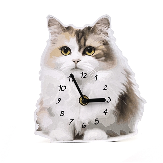 Horloge chat blanc