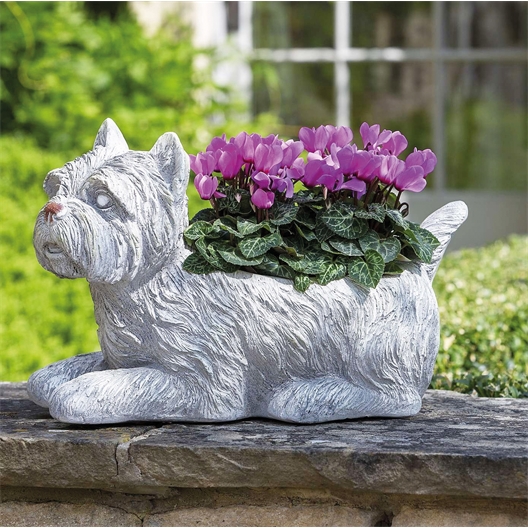 Pot de fleurs Westie ou Teckel