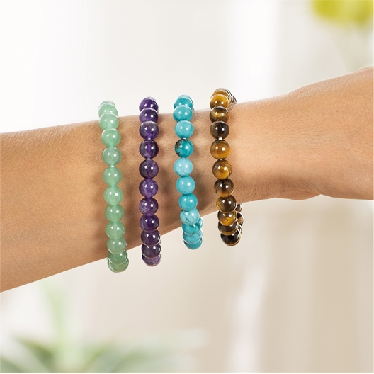 Bracelet pierre naturelle Œil de tigre bleu