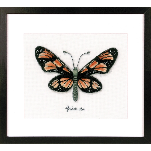 Kit point compté Papillon orange