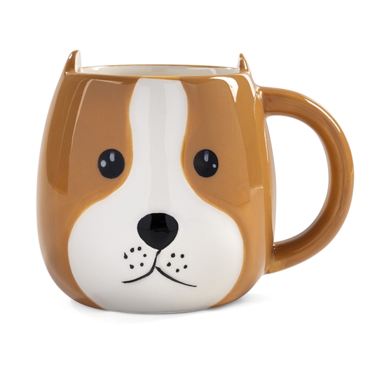 Mug Woof fauve/blanc